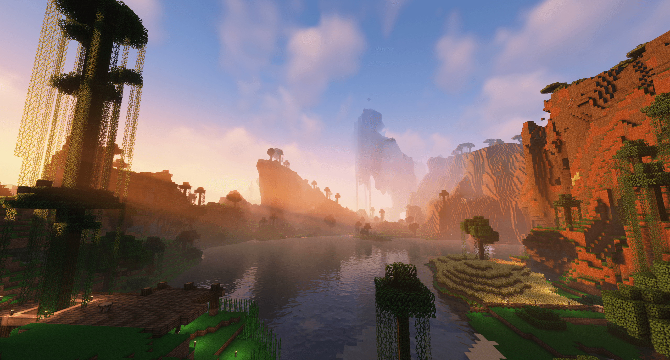 Brilliant Minecraft sunset